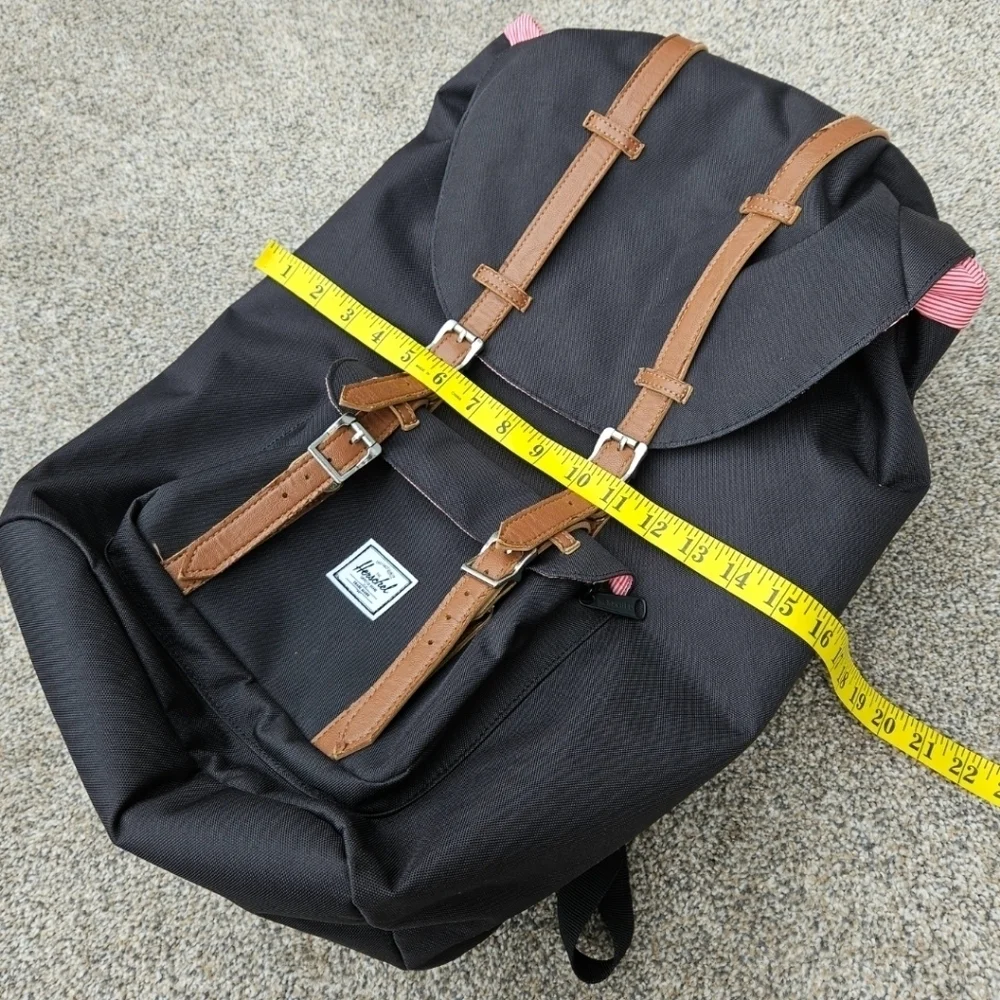 Herschel Little America Backpack Mid-Volume 21L Black Striped Laptop Bag Pack